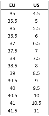 Celine Shoes Size Chart