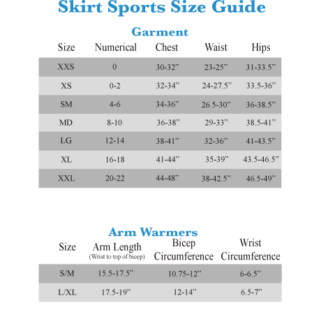 Nike Golf Skirt Size Chart