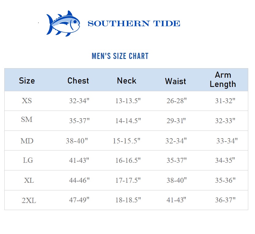 Southern Tide Size Chart