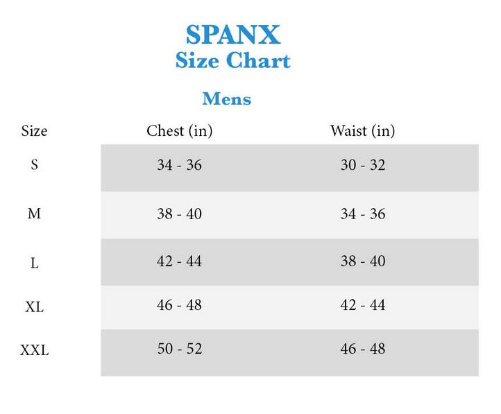 Size Chart For Spanx