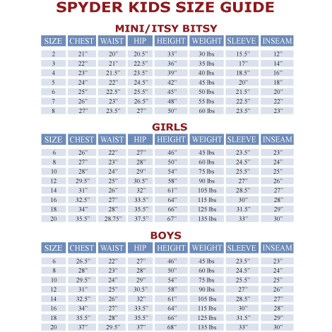 North Face Toddler Jacket Size Chart