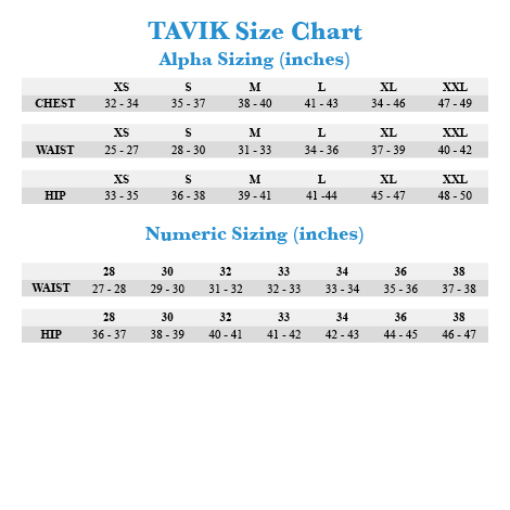 Tavik Size Chart