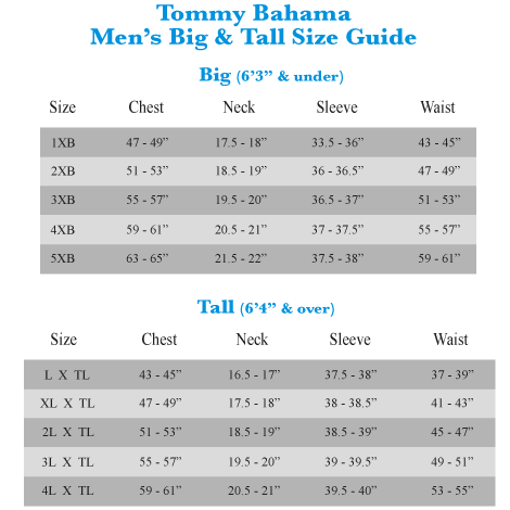 Tommy Bahama Size Chart Women S