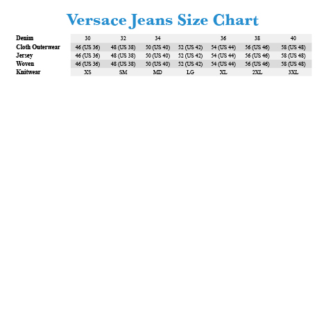 Versace Belt Size Chart