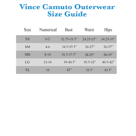 Vince Camuto Dress Size Chart