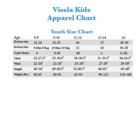 Vissla Wetsuit Size Chart