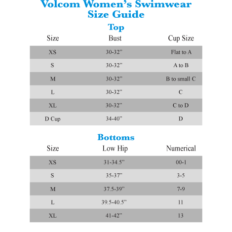 Volcom Dress Size Chart