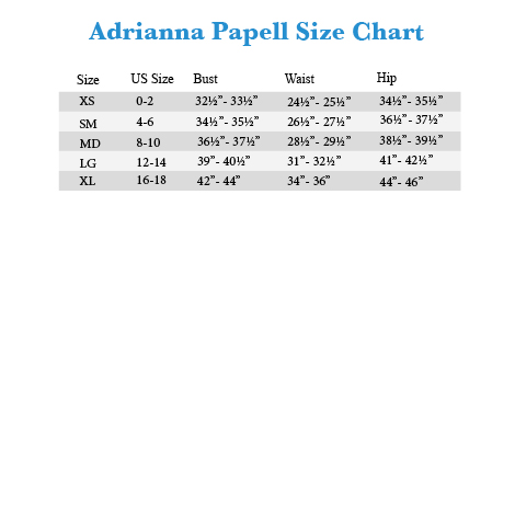 Papell Size Chart