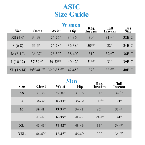 asics and nike size comparison