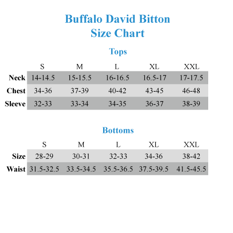 David Bitton Size Chart