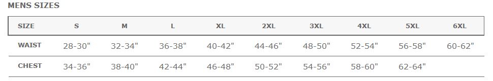 Jockey Undershirt Size Chart