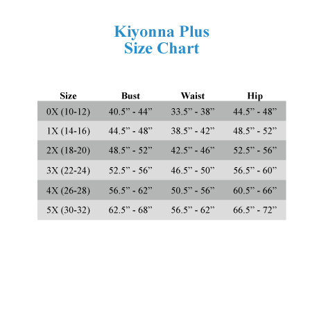Plus In Love Size Chart