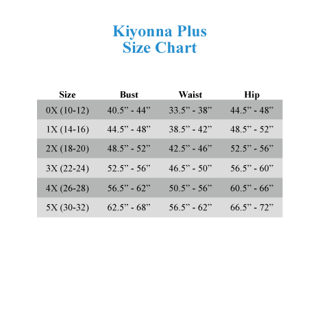 0x Plus Size Chart