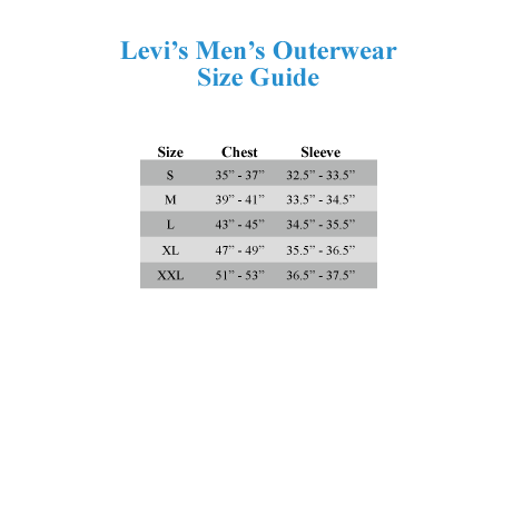 levis jacket sizing