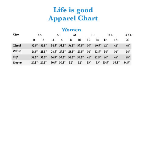 Life Is Good Size Chart