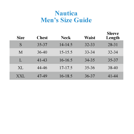 Nautica Womens Size Chart