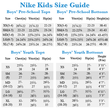 Baseball Pants Size Chart