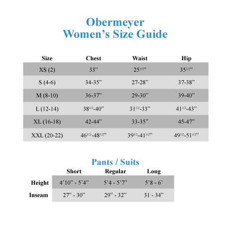 Obermeyer Ski Pants Size Chart