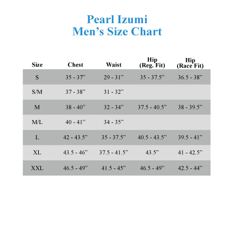 Pearl Izumi Running Shoes Size Chart