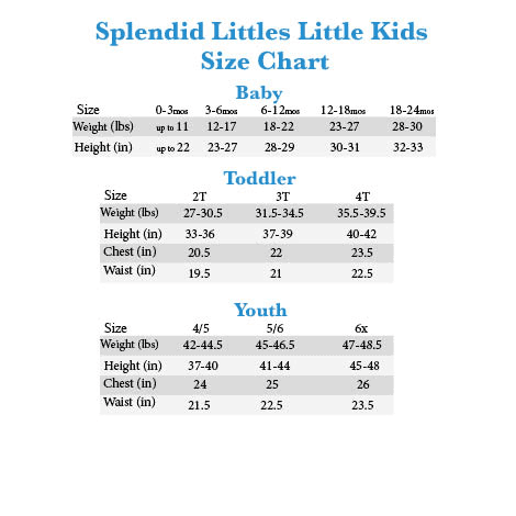 Splendid Size Chart