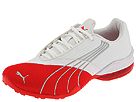 PUMA Running - Cell Top Speed (White/Flame Scarlet/Metallic Silver) - Men's