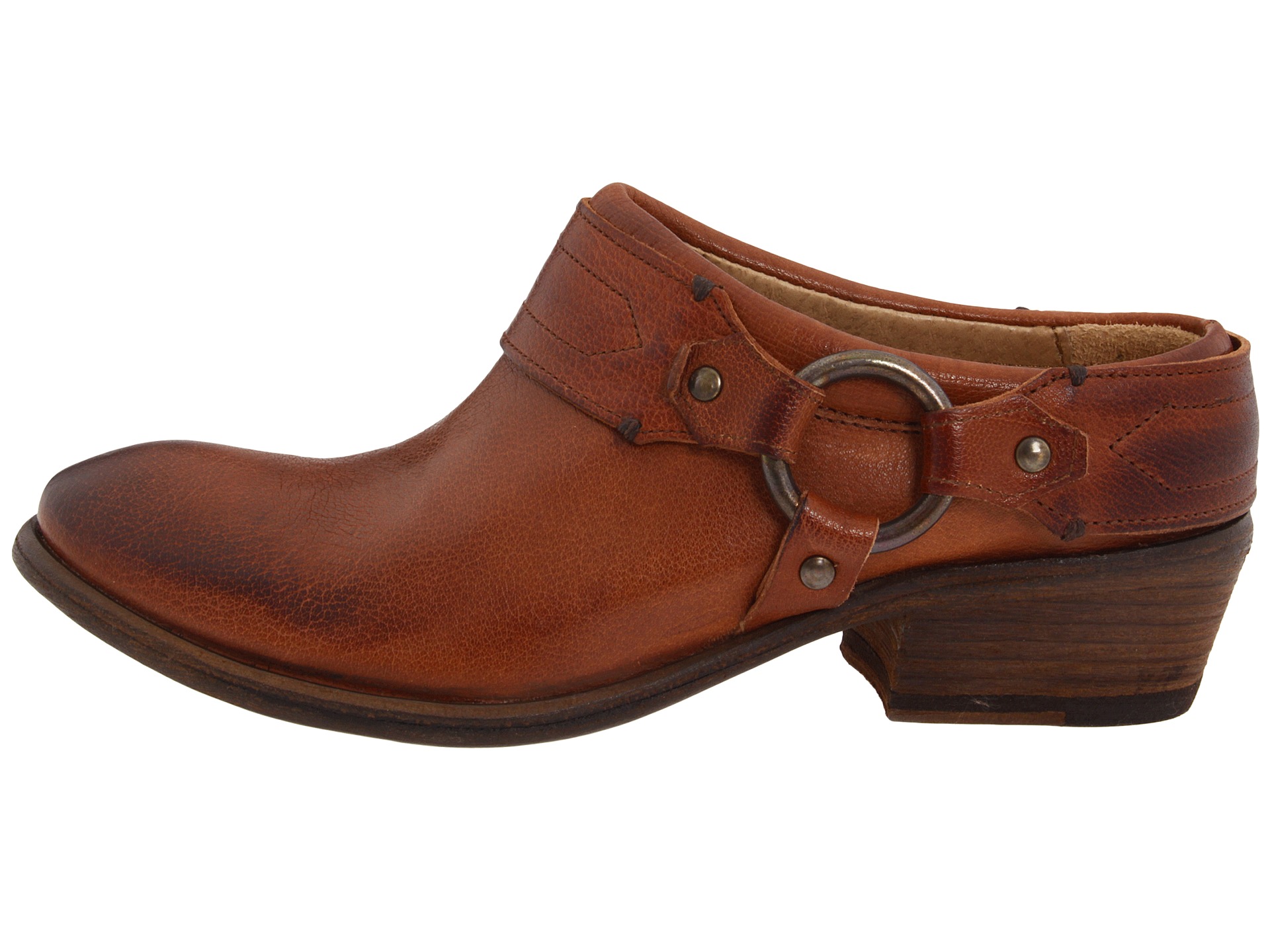 Frye Carson Clog Cognac