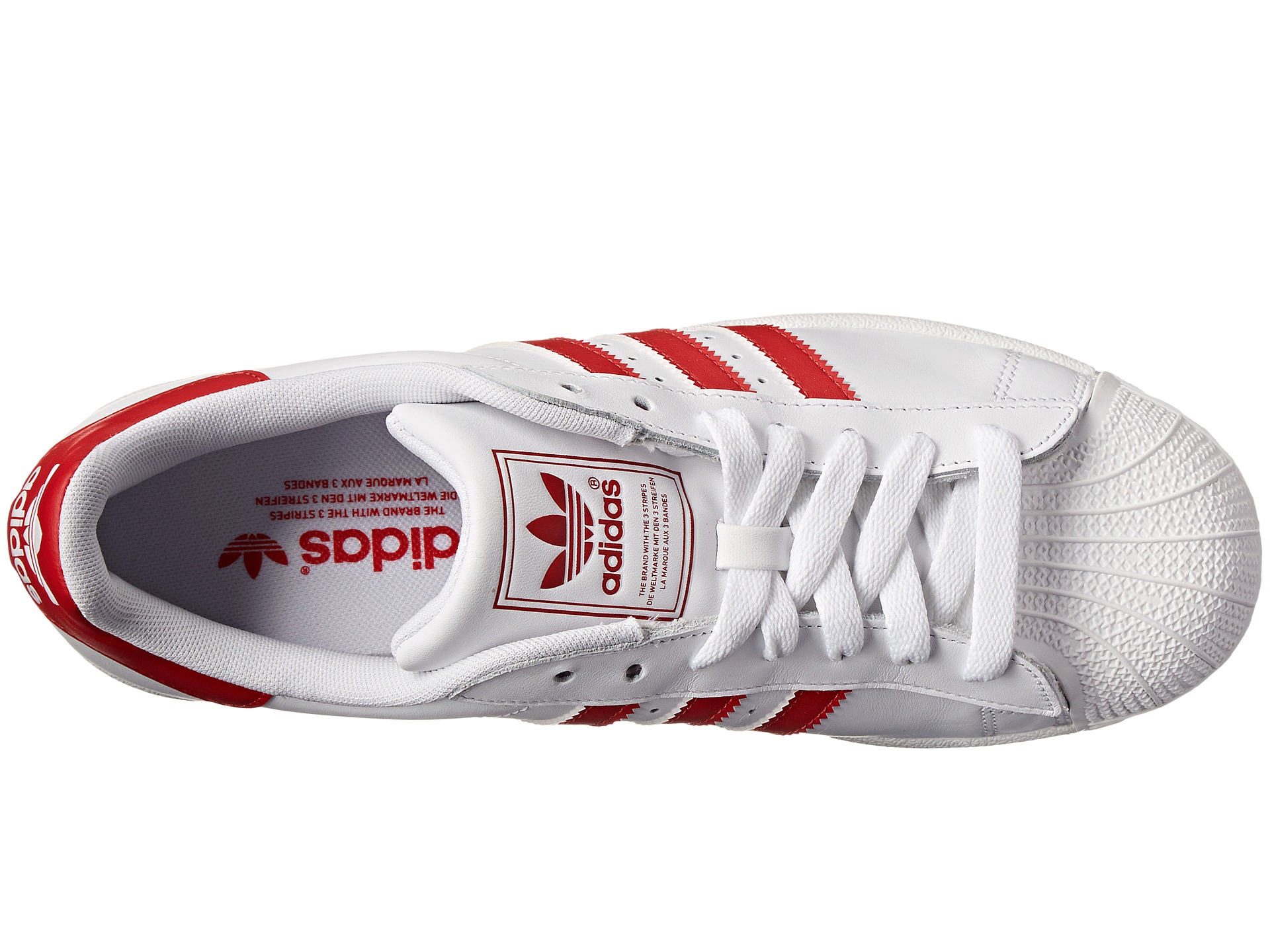 adidas Originals Superstar 2 Running White/Light Scarlet/Running White ...