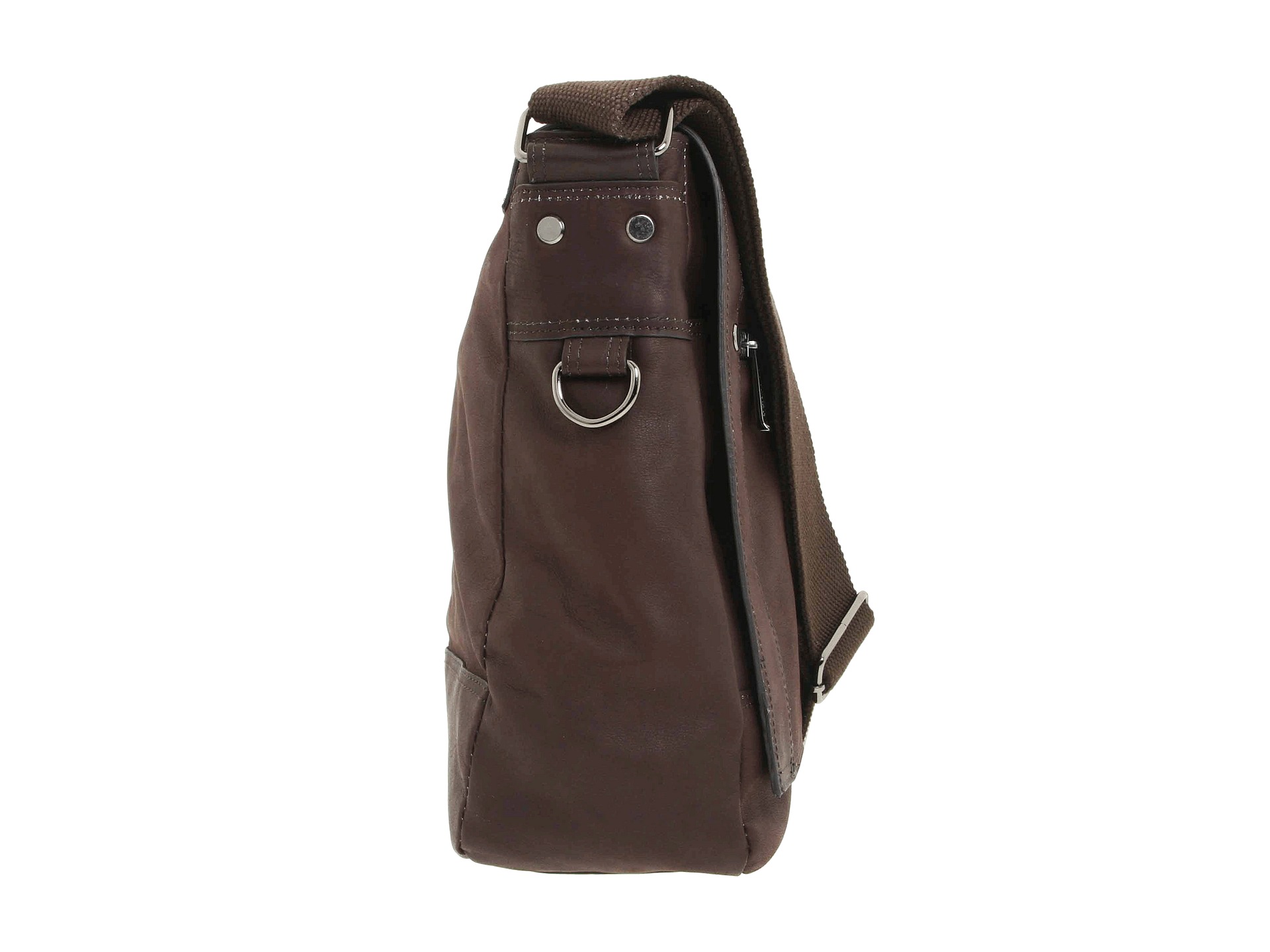Kenneth Cole Reaction Busi Mess Essentials   Single Gusset Flapover Messenger Bag Brown
