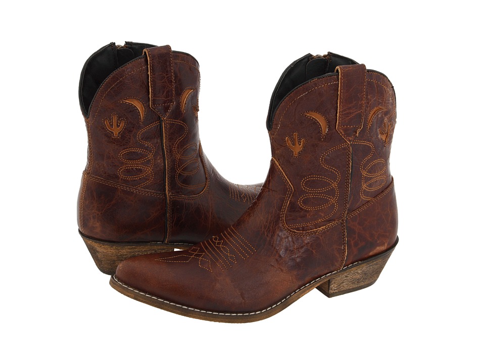 Dingo Adobe Rose (Light Brown Distresssed) Cowboy Boots