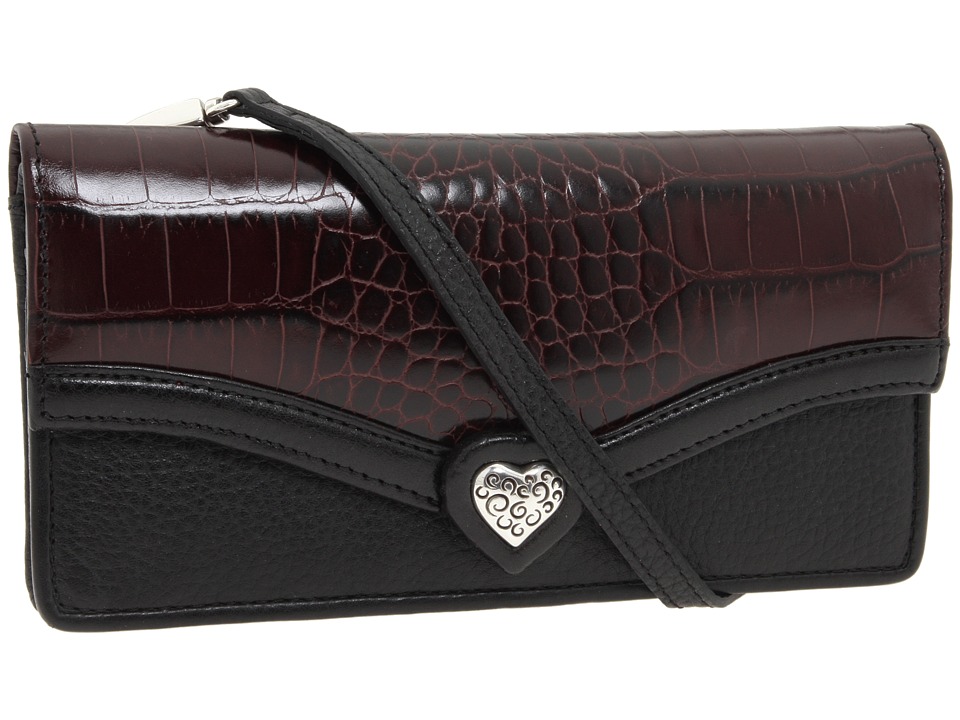 Brighton - Bella Luna Large Wallet (Black/Chocolate) Wallet Handbags