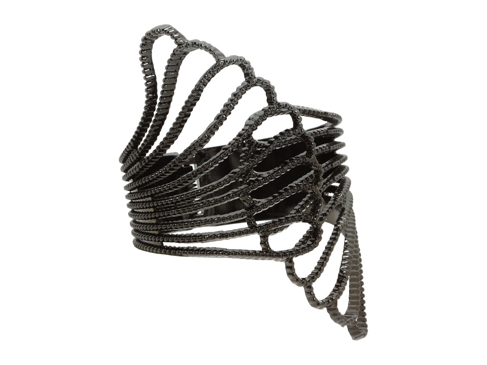 GUESS - Fan Hinge Cuff (Black) Bracelet