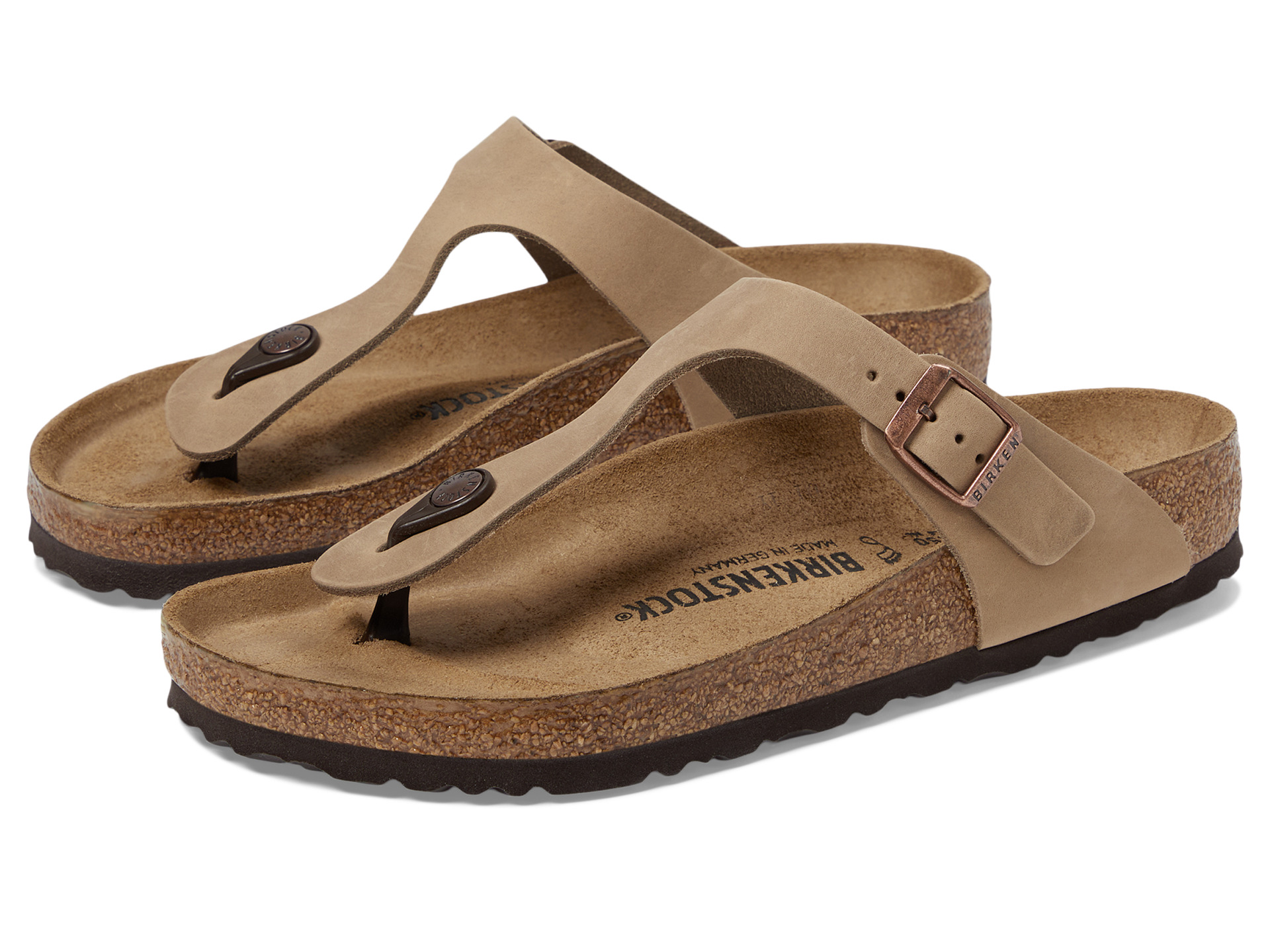 birkenstock gizeh tobacco leather