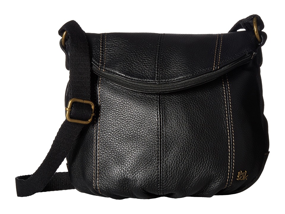 The Sak - Deena Crossbody Flap (Black) Cross Body Handbags
