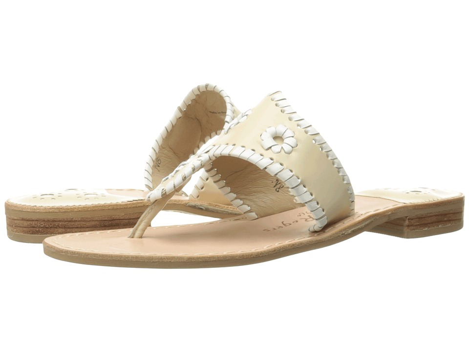 Jack Rogers Palm Beach (Bone/White) Sandals