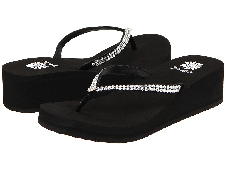 Yellow Box Custard (Black) Sandals