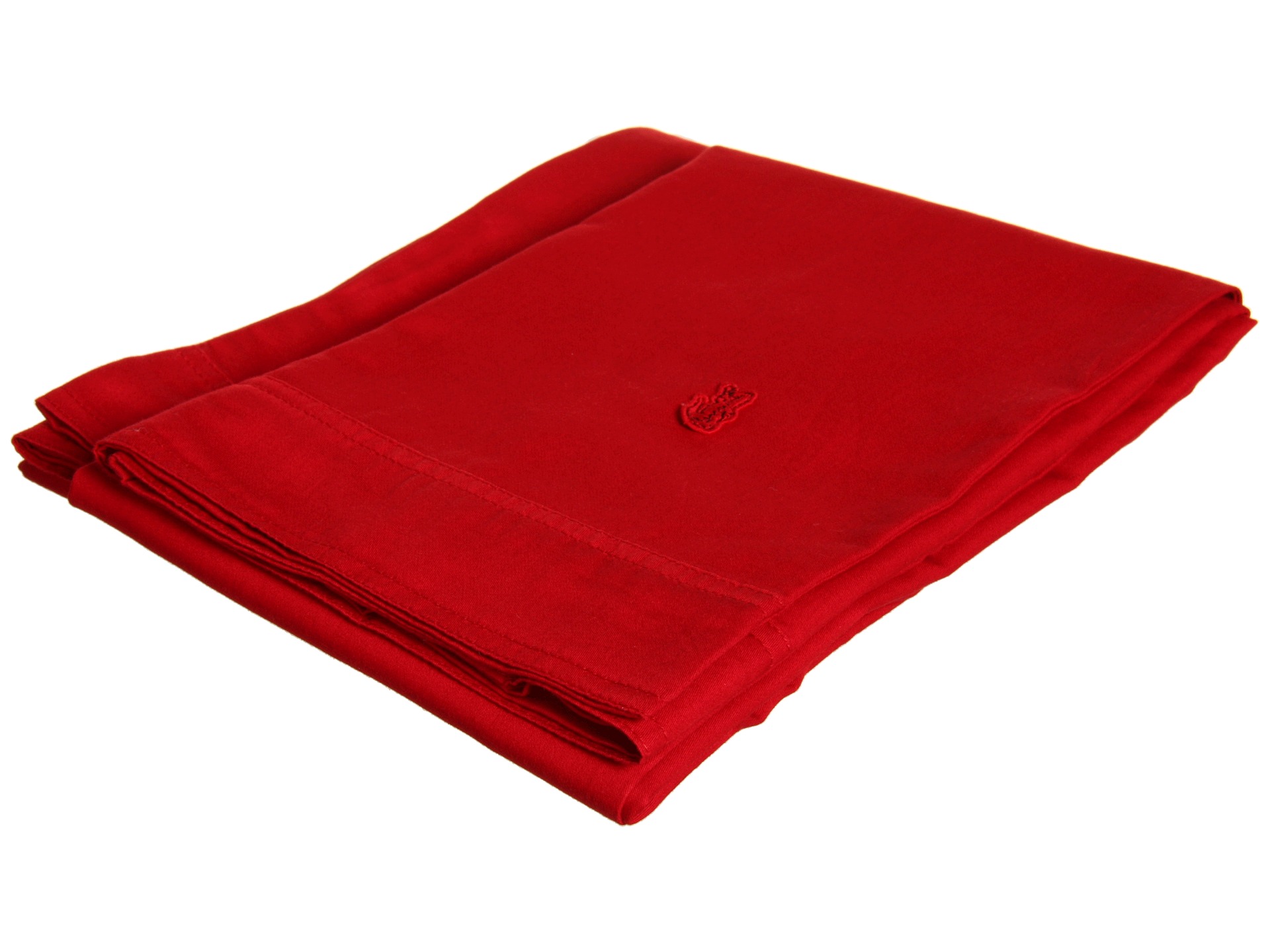 Lacoste Brushed Twill Pillow Cases   Standard Chili Pepper