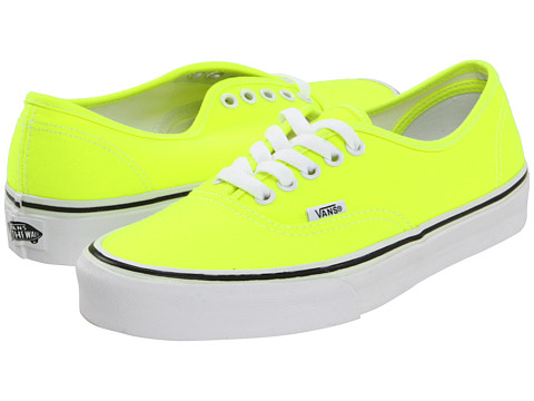 neon yellow vans shoes