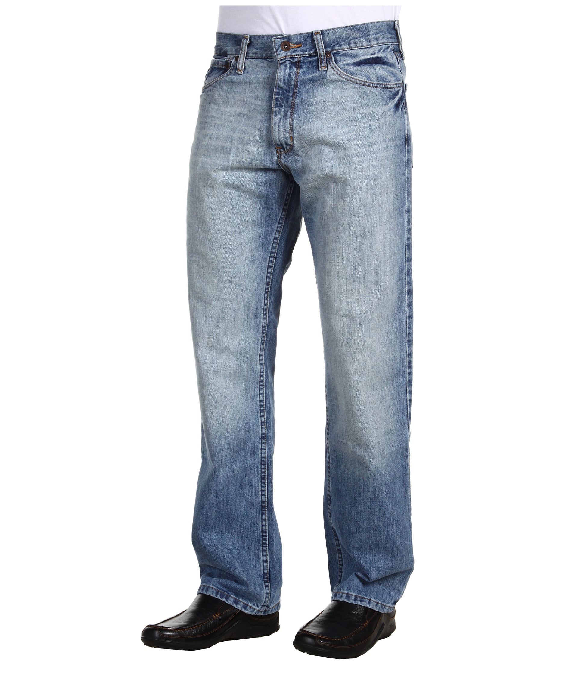 Nautica Relaxed Fit Light Wash Cross Hatch Jean at Zappos.com