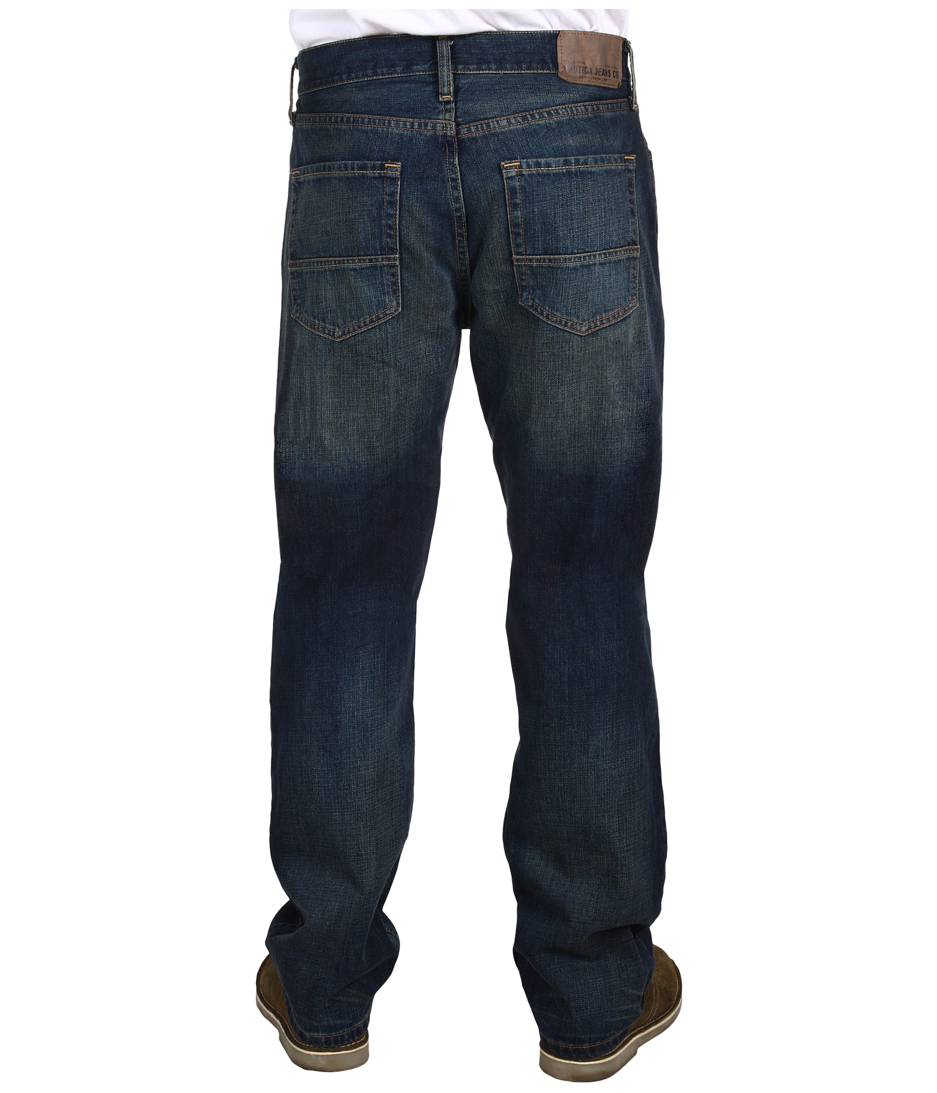 Nautica Straight Fit 5-Pocket Jean in Sinker Blue - Zappos.com Free ...