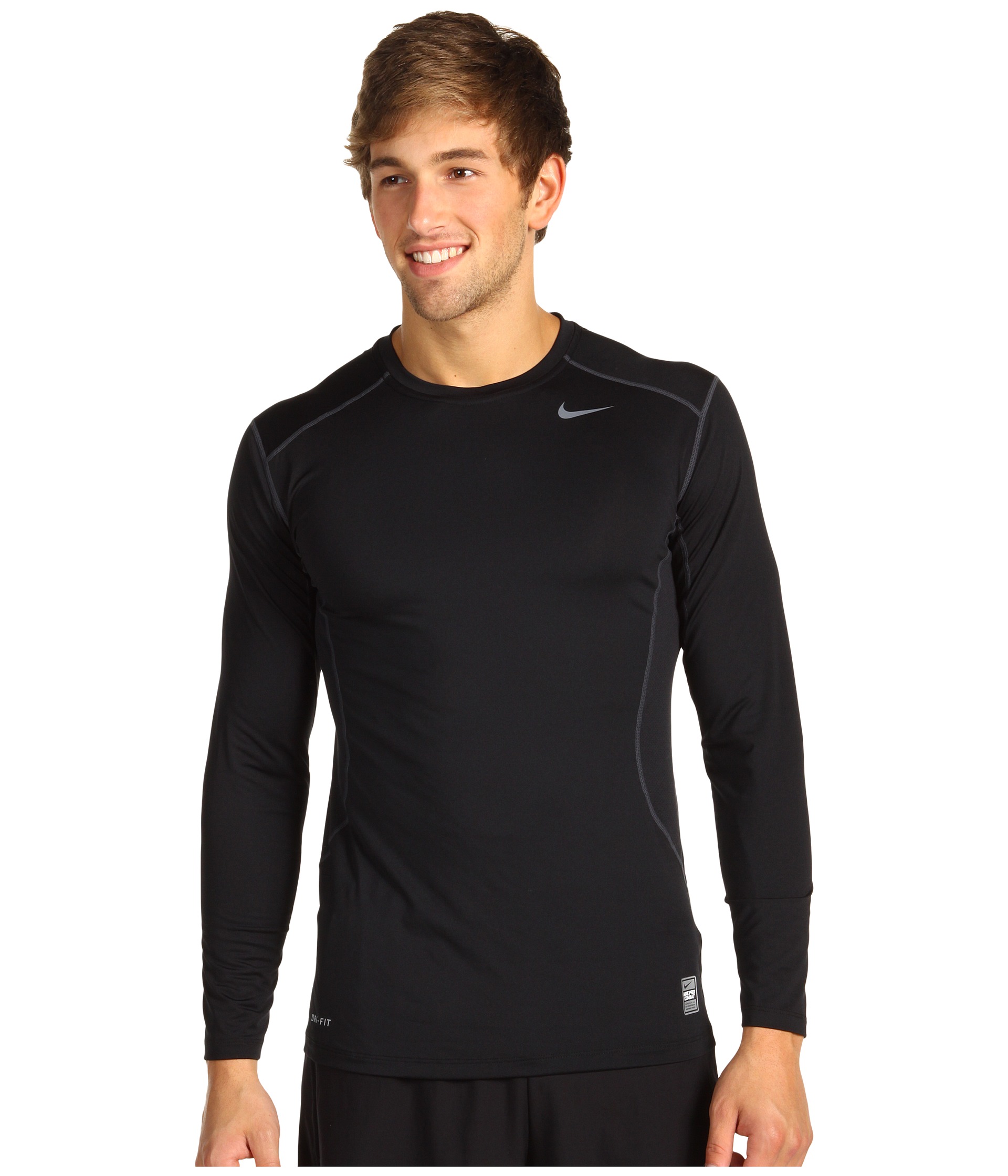 Nike Pro Core Fitted Long Sleeve Top 2.0 - Zappos.com Free Shipping ...