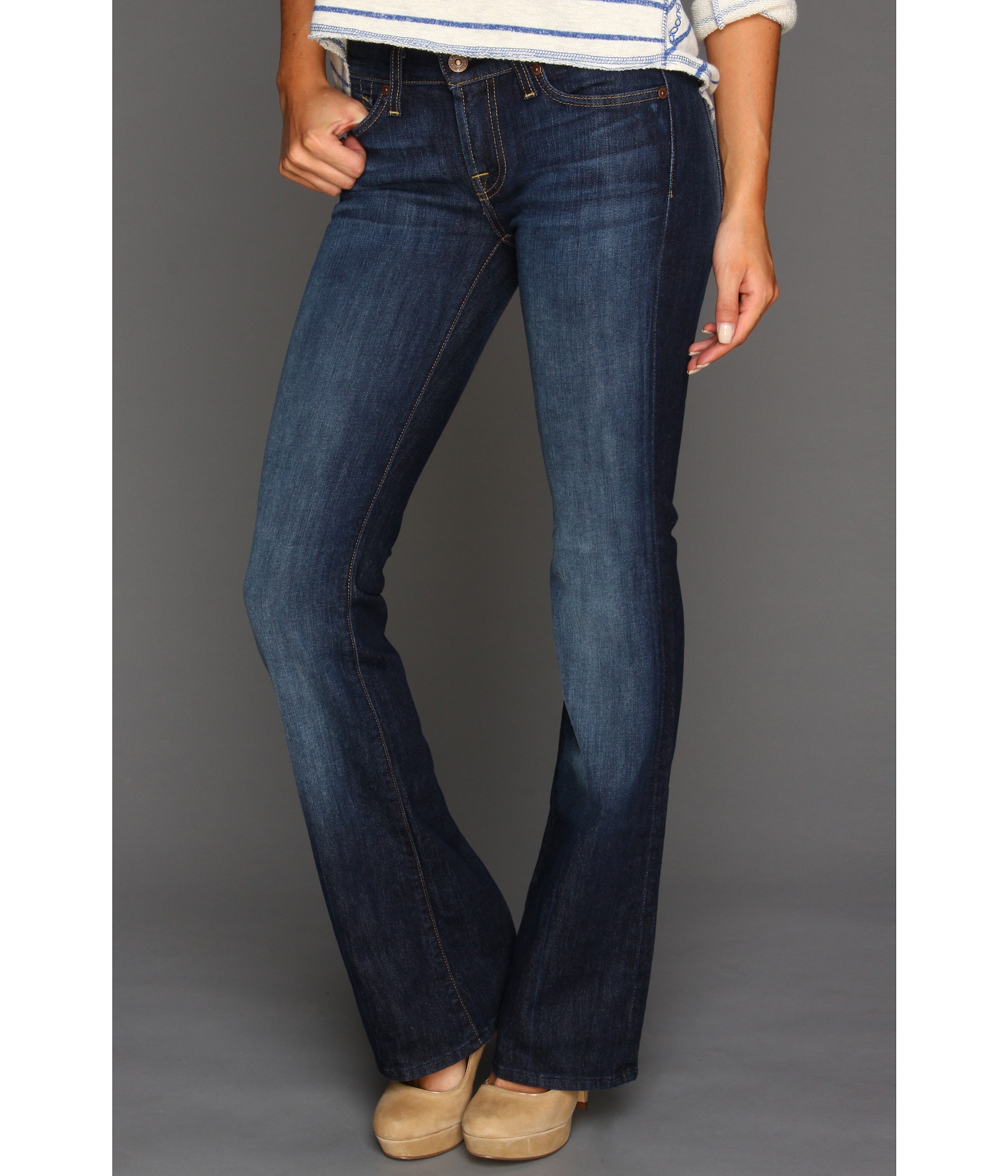 7 For All Mankind Bootcut in Nouveau New York Dark - Zappos.com Free ...