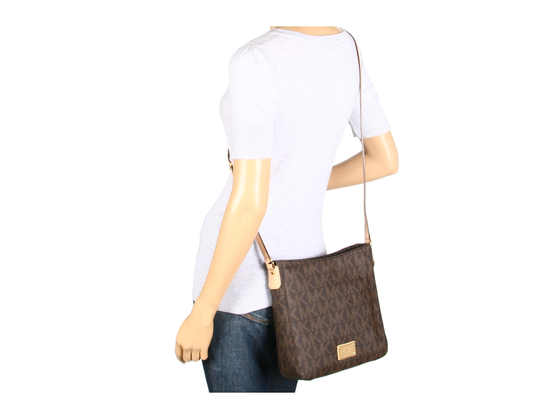 Michael michael kors signature jet set large travel messenger hotsell