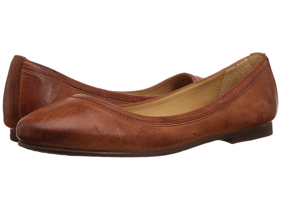 Frye Carson Ballet (Cognac Antique Soft Full Grain) Flats