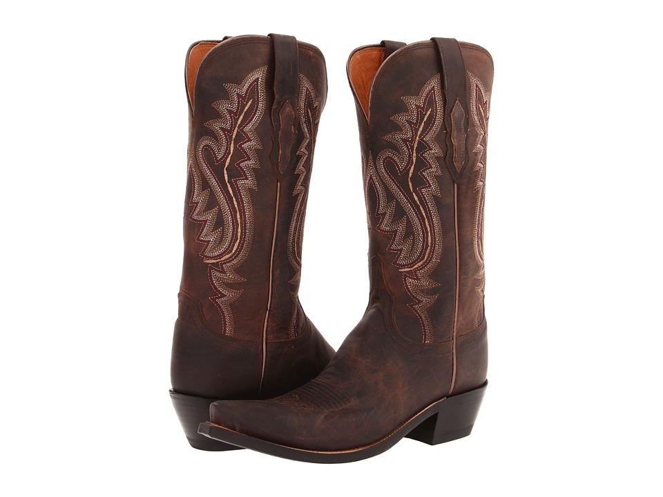 Lucchese M5002 (Chocolate Madras Goat) Cowboy Boots