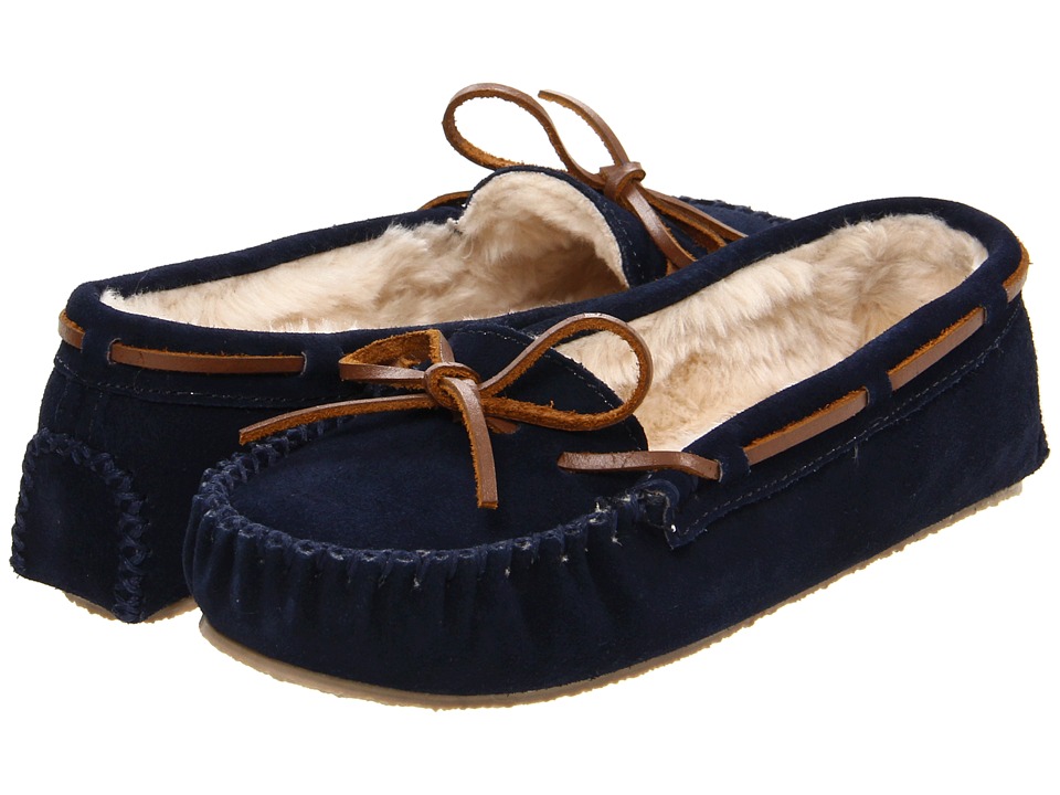 Minnetonka Cally Slipper (Dark Navy Suede) Women's Moccasins