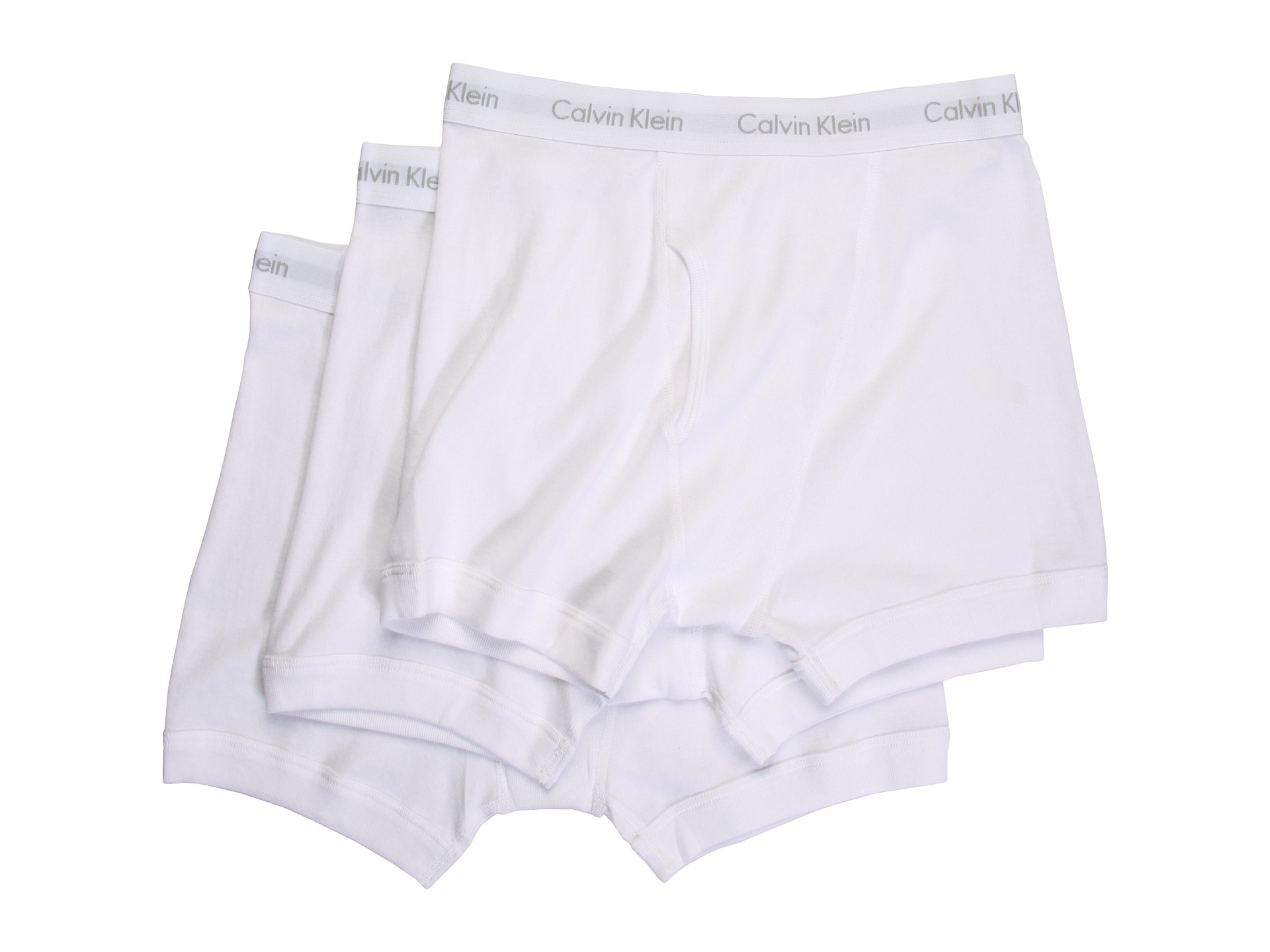 Calvin Klein Underwear Classic Boxer Brief 3 Pack U3019 White | Shipped ...