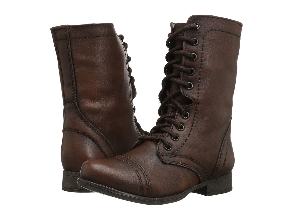 Steve Madden Troopa Combat Boot (Brown Leather)