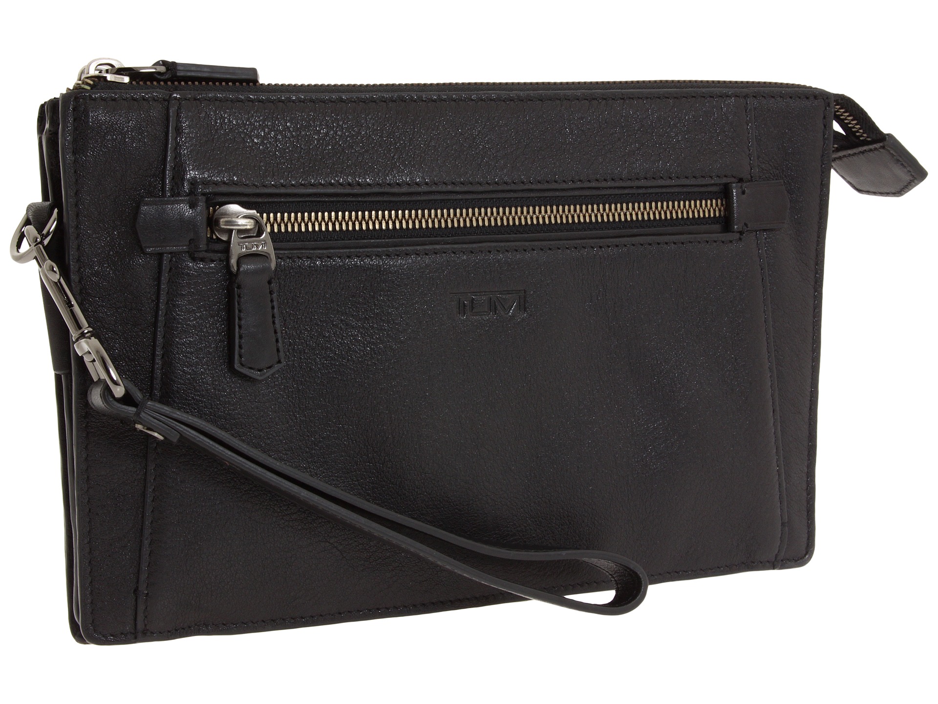 Tumi Beacon Hill - Double Zip Top Leather Clutch - 0 Free Shipping BOTH Ways
