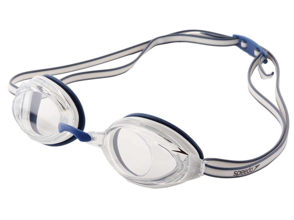 Speedo - Vanquisher 2.0 Goggle (White/Navy/Clear Lens) Water Goggles