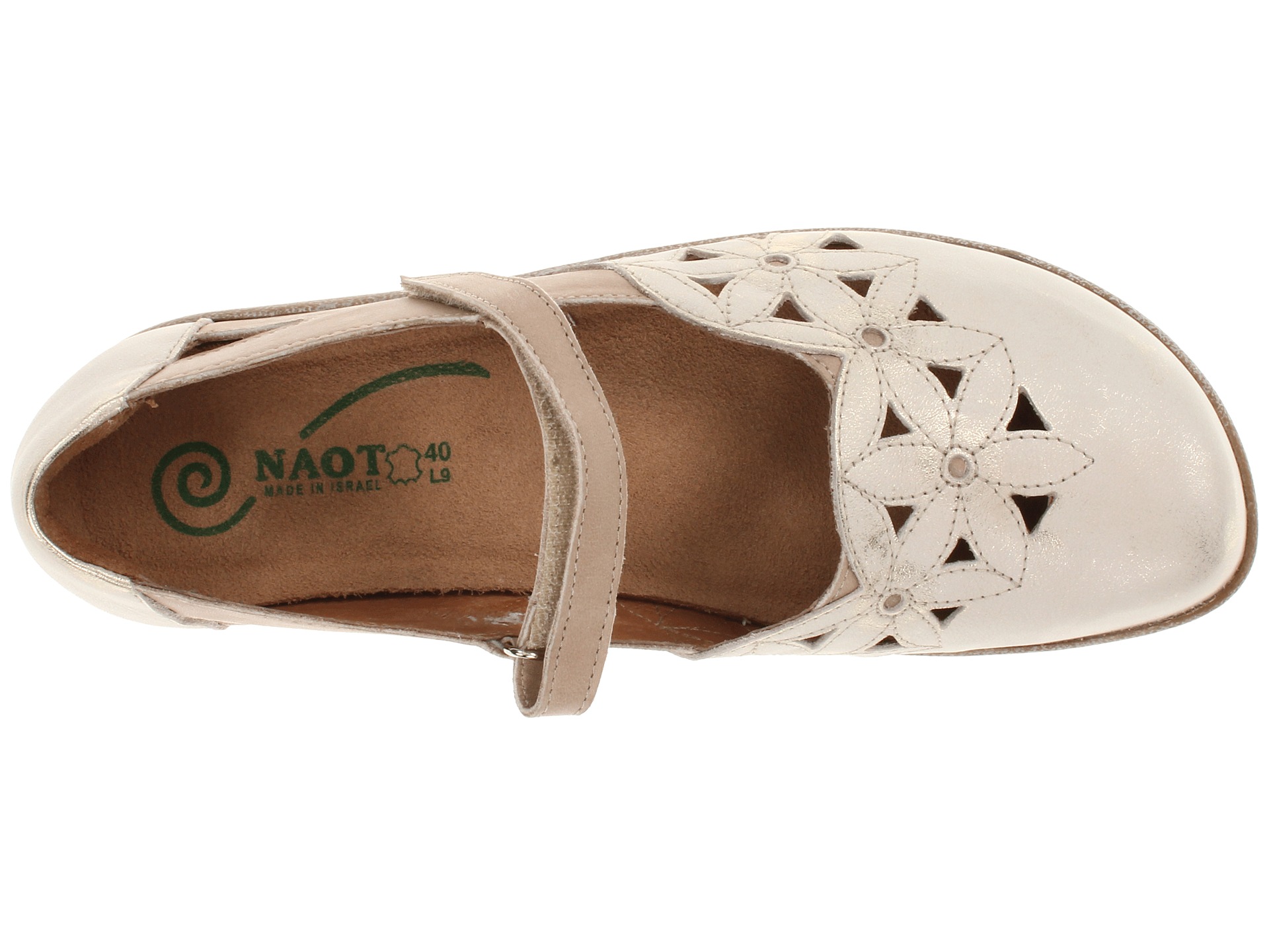 Naot Footwear Toatoa Dusty Silver Leather/Linen Leather - Zappos.com ...